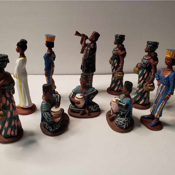 African Figurines (10 Pieces) - Picture 3 of 7